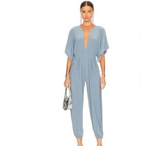 Norma Kamali jumpsuit in powder blue